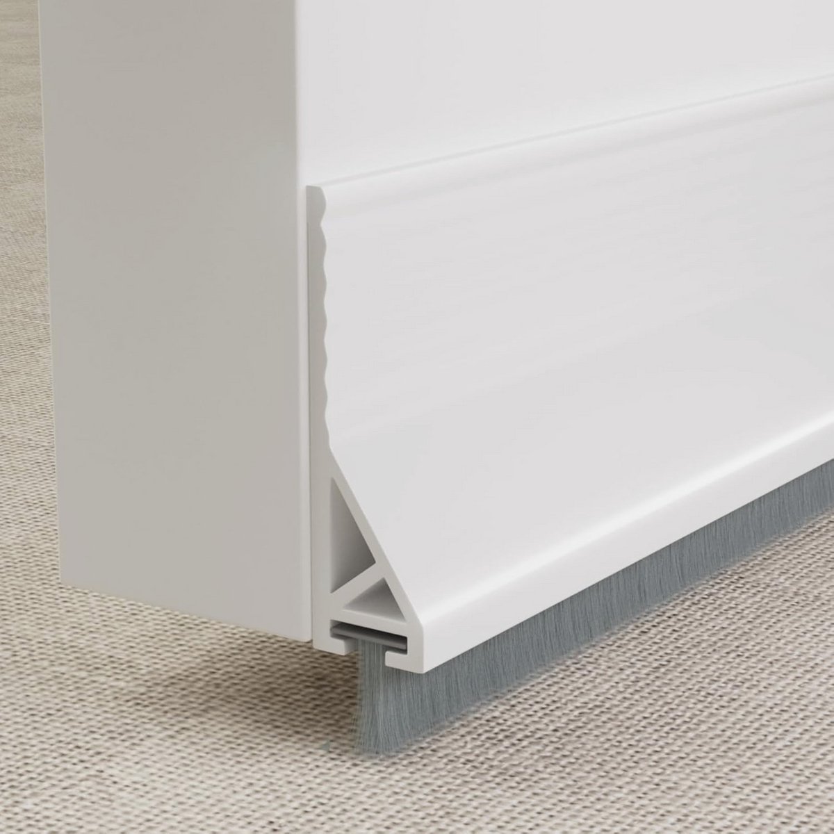 Rubberen Deurvegen 39" - 2 Pack voor Deur Geluidsisolatie en Tochtstopper met Borstel