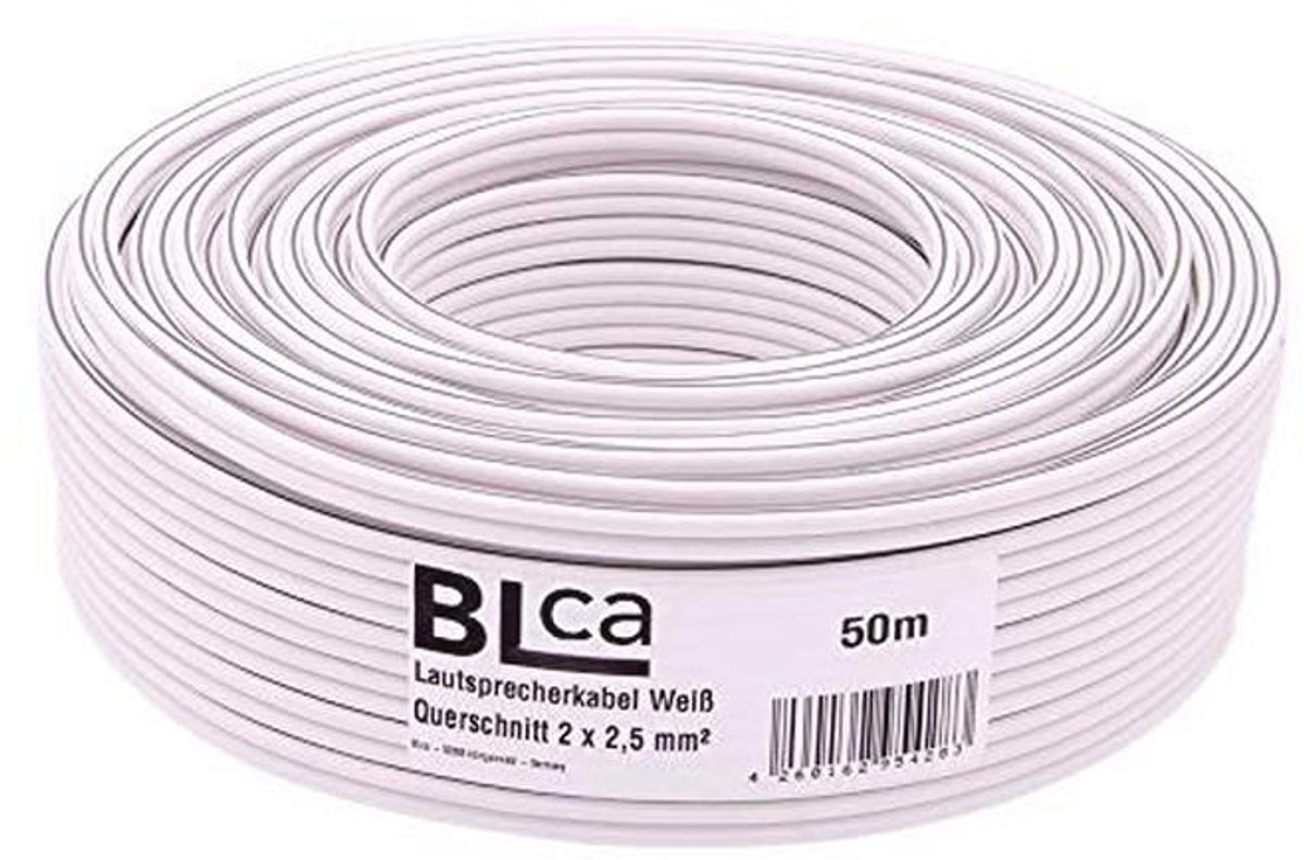 50m 2x2,5mm² luidsprekerkabel CCA - Geschikt voor stereo-installaties en thuisbioscopen