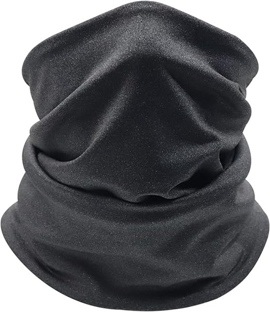 Mondbescherming Col - Nekwarmer - Bandana Hoofdband Spandex Fashion Sport UPF50 Zwart