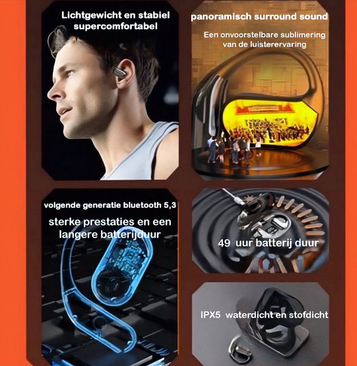 3-in-1 Draadloze Vertaal Oordopjes met Bluetooth 5.3 thumbnail 4