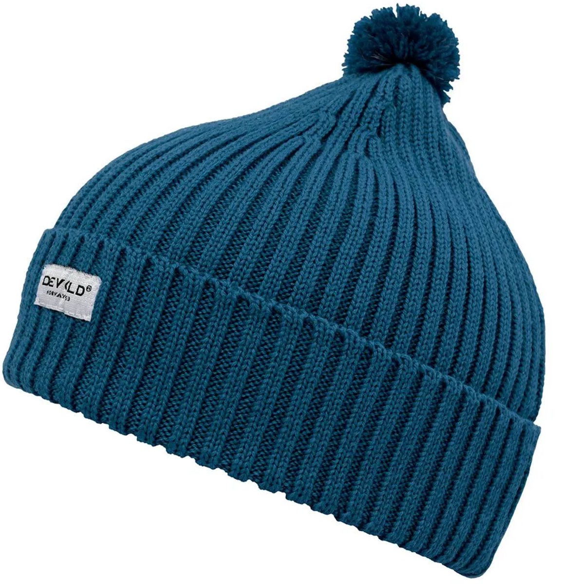 Devold Of Norway Skolma Merino Muts Blauw 54 cm Jongens,Meisjes