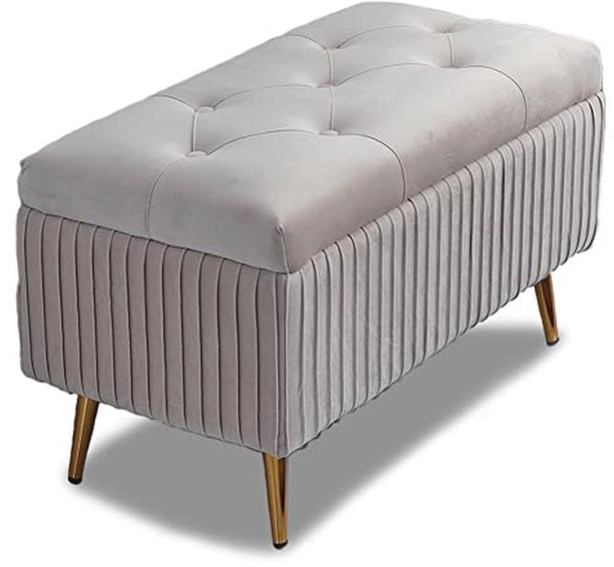 Zitbank met voetensteun voor slaapkamer - Fluwelen bekleding, ruim en stijlvol