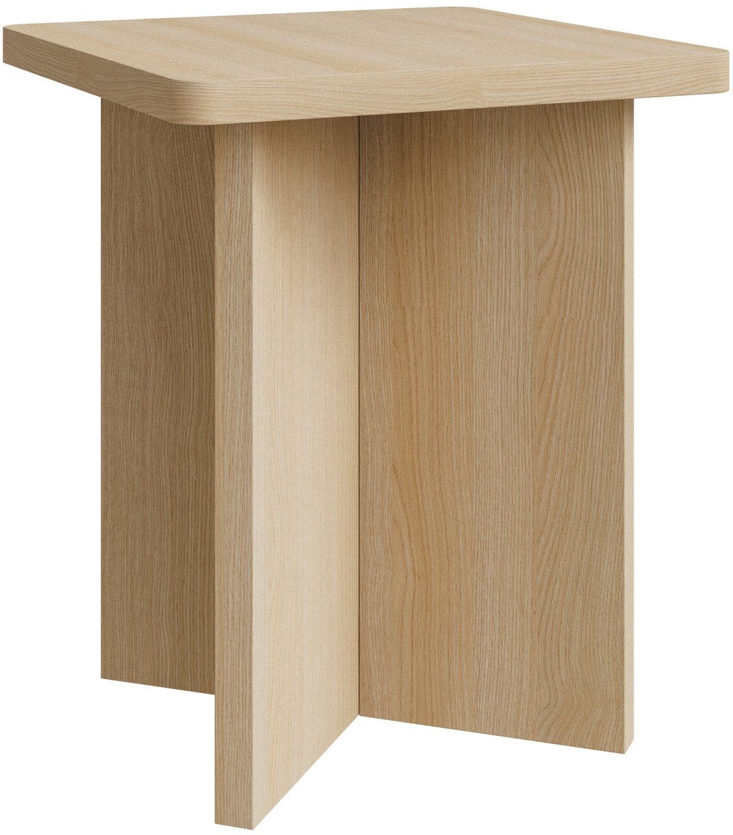 Selsey Qubeo – Salontafel 42 cm, vierkant met kruisframe, eikenlook