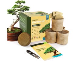 GOODTS - Bonsai Starters Kit met Uitgebreide Instructies – Bonsai Zaden Kit – Binnen Boompje Kweken – Kamerplanten – Kweekset Cadeau – Geschenkset