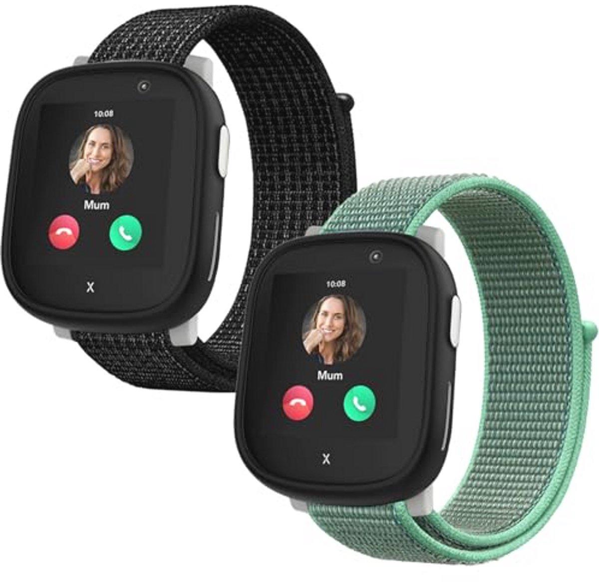 2 Verstelbare Nylon Armbanden voor Kinderen - Compatibel met Slimme Horloges