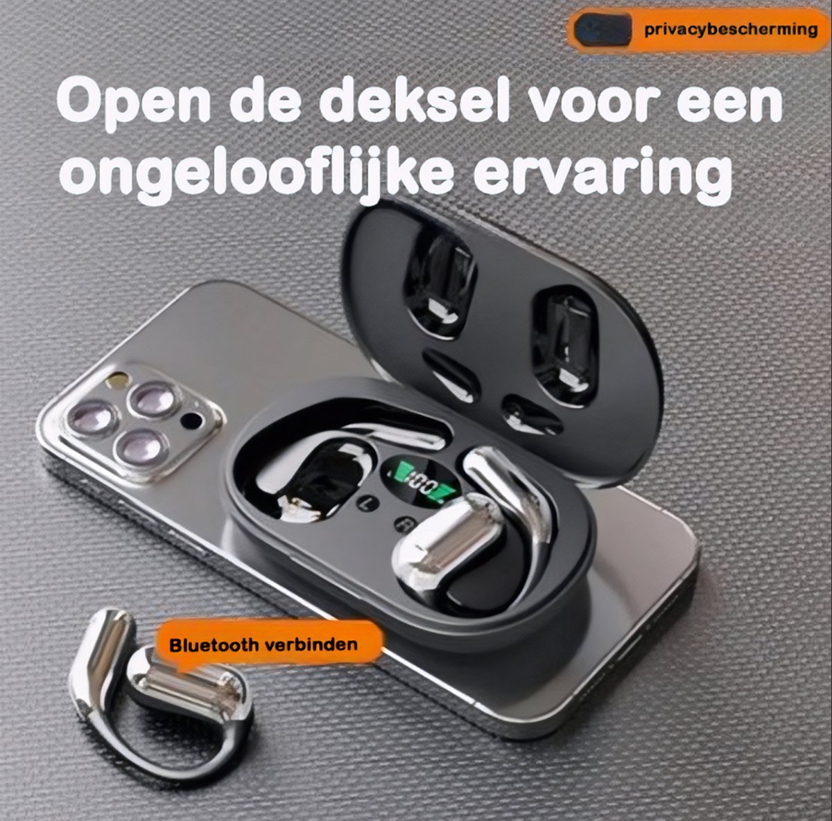 3-in-1 Draadloze Vertaal Oordopjes met Bluetooth 5.3 thumbnail 3