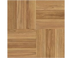 24Supply Plaktegels - Vloer - 10 Stuks - Mat - Hout - 20x20cm