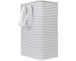 Somstyle Wasmand - 72 Liter - Opvouwbare Wasbox - 40 x 30 x 60 CM - Opbergmand voor Was - Grijs / Wit
