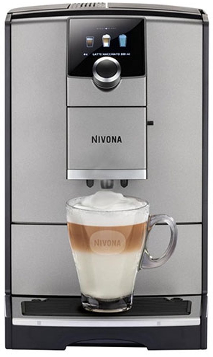 Nivona CaféRomatica NICR 795 Titanium Espressomachine - GRATIS MELKCONTAINER Nivona NIMC 1000 -