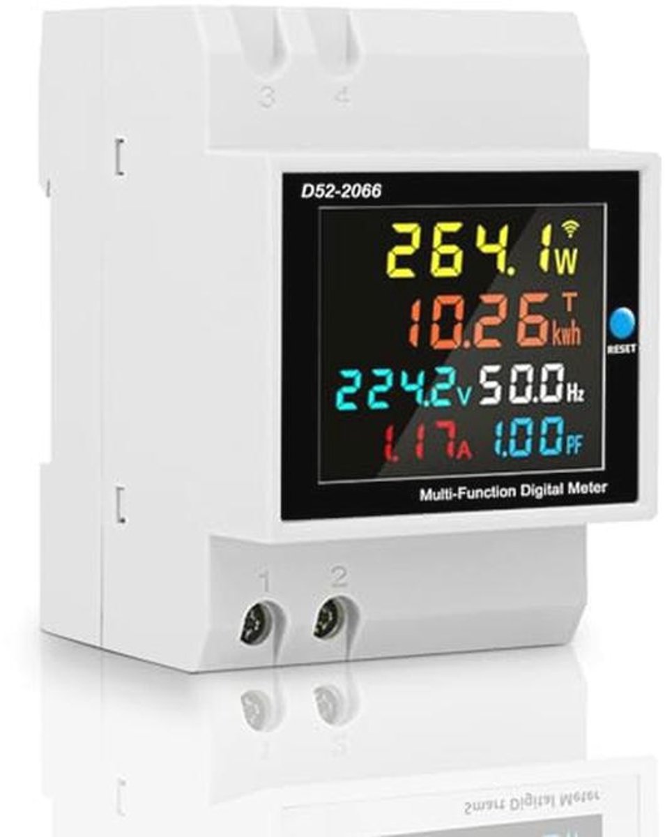 Multifunctionele Digitale Stroommeter 6-in-1 voor AC 40-300V 100A met Kleuren LCD