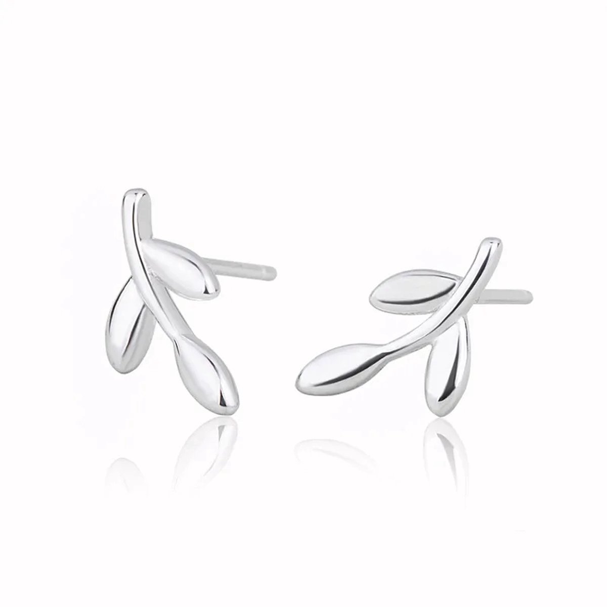 Oorbellen kerst - mistletoe - silver plated