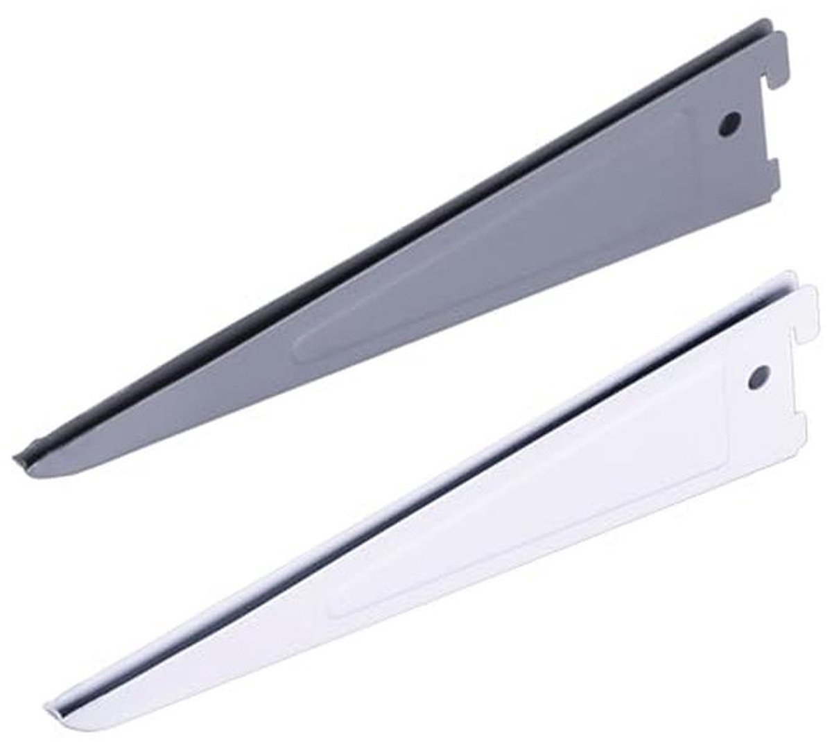 Plankdragers voor wandrails - 2 rijen, 27 cm, wit of antraciet, set van 4