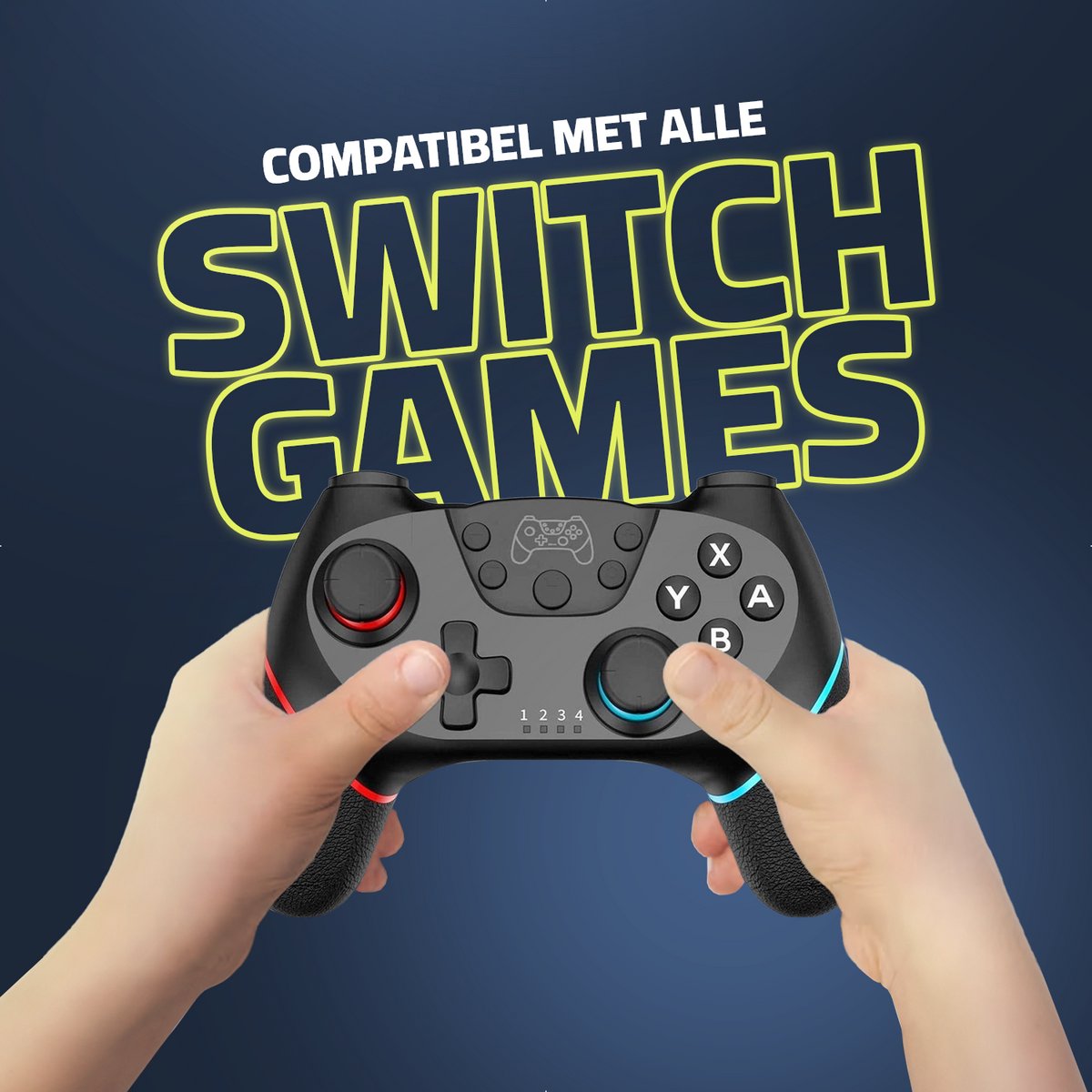 Octronic Pro Controller Set - 2 x bluetooth game controller met oplaadstation - geschikt voor Nintendo Switch - zwart – foto 4