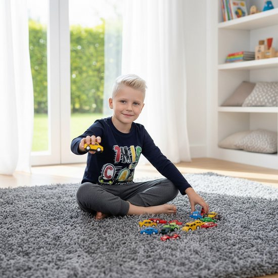 Pyjama Garçon - Ensemble pyjama - Katoen - Gris / Bleu Blauw - My Car Collection - 4027 - 3-4 ans