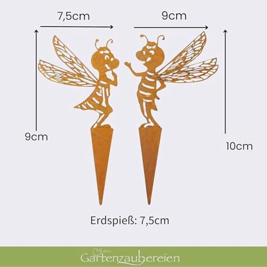 Tuinsteker Dieren met Paardenbloem - 38 cm Hoog - Grappige Decoratie voor Tuin, Balkon en Terras — afbeelding 5