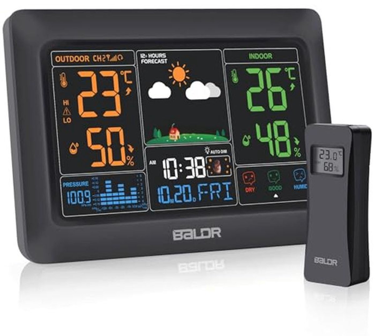 Draadloos Weerstation met Buitensensor en Digitaal Kleurendisplay