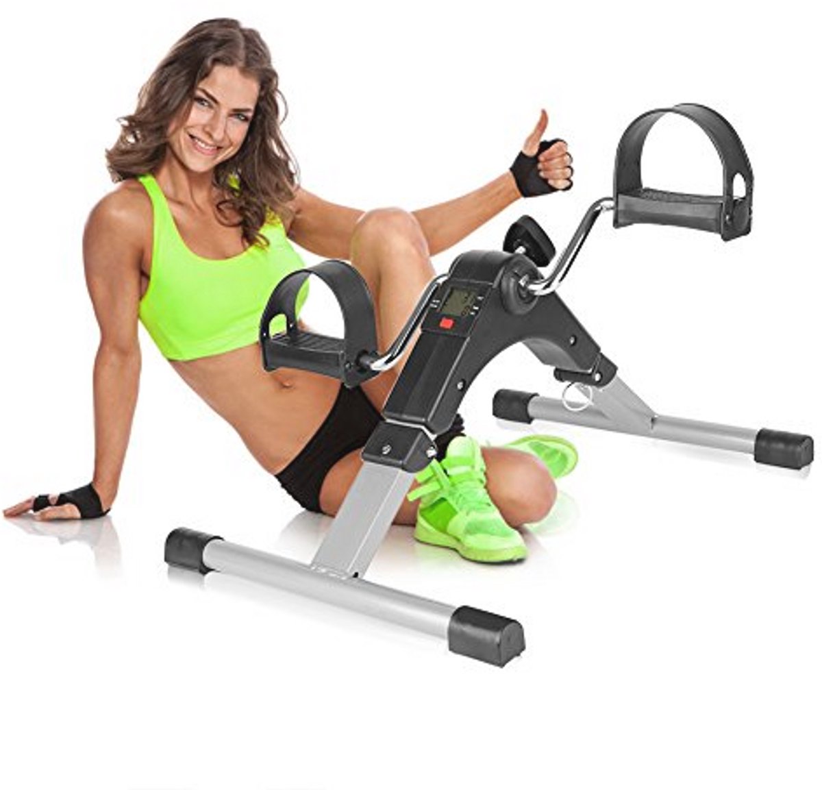 Mini hometrainer voor herstel en fitness, LCD-display, draagbare stepper voor armen en benen