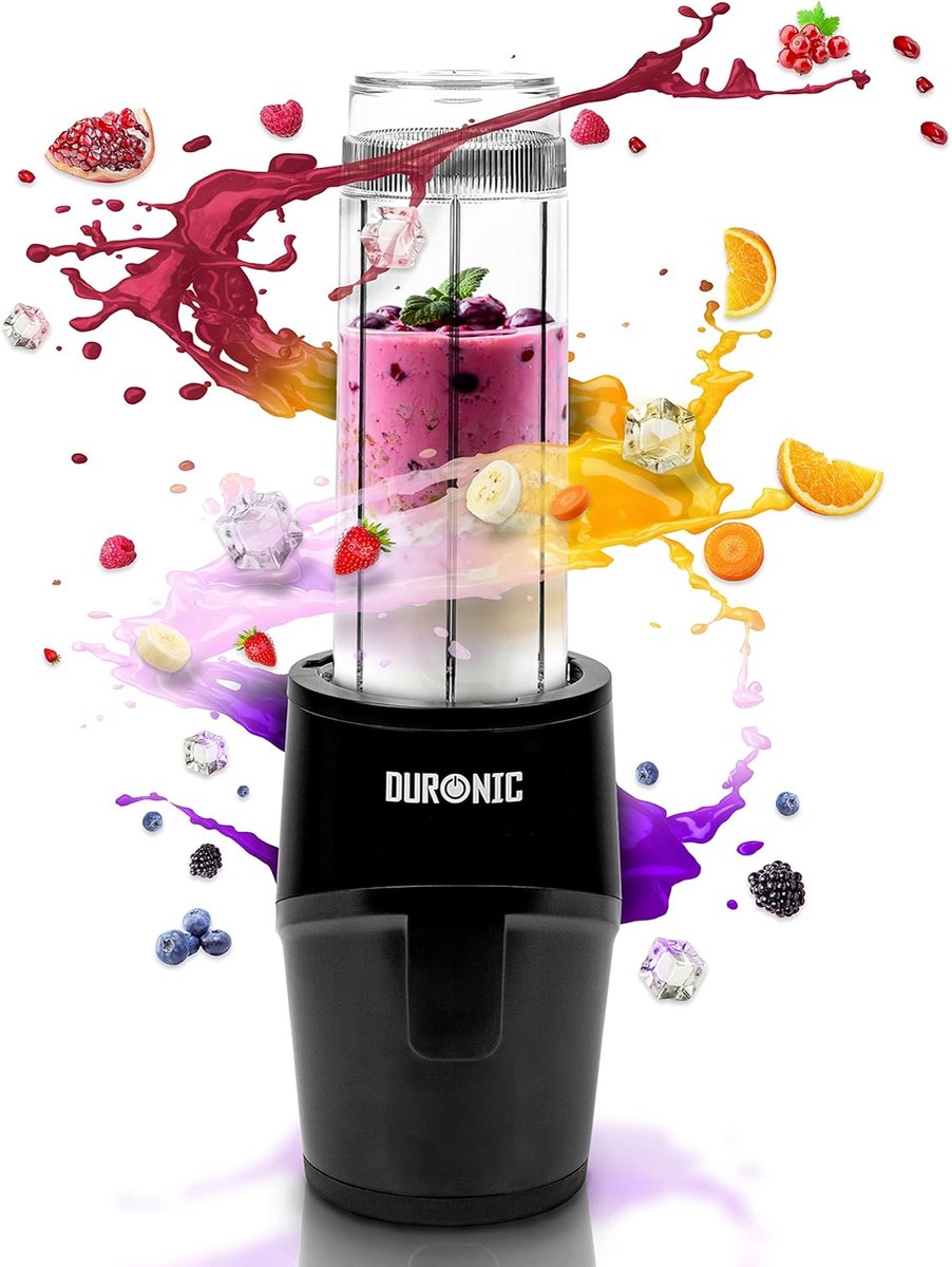 Mini Blender, 570ml Drinking Bottle, Electric Mixer 500W, Juicer Stainless Steel Blades, 2-in-1 Smoothie Maker, BPA Free, Protein Fitness, Baby Food High Conduction Mixer