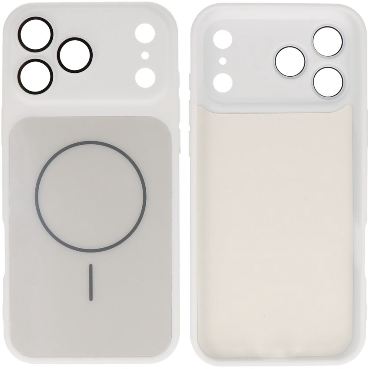 MagSafe Telefoonhoes – Shockproof Case met Camera Bescherming – Geschikt voor iPhone 17 Pro Max - Wit
