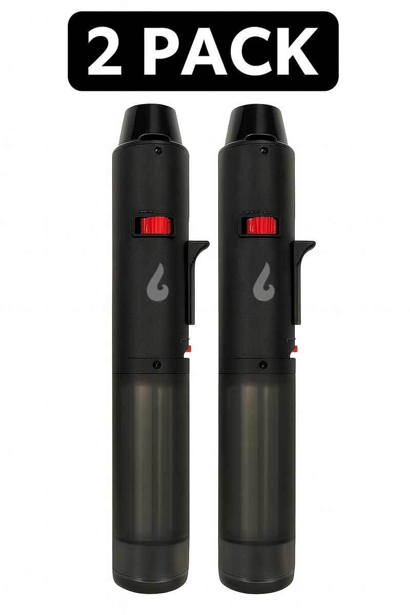 PyroStick Turbo – 2-Pack Stormaanstekers – Krachtige Blauwe Jetflame – Windproof & Navulbaar – Ideaal voor vuurwerk, BBQ, haard & keuken