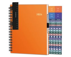 Agenda 2026 – A5 – Weekagenda – Hardcover – Oranje
