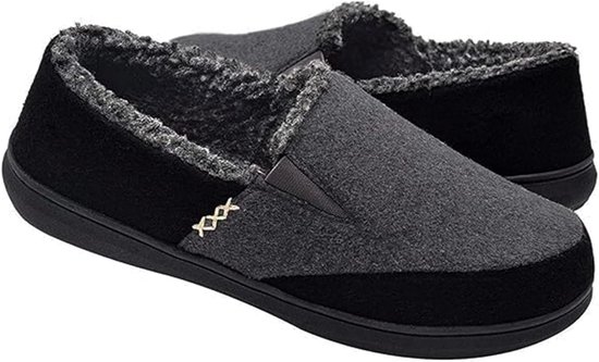 Pantoffels Heren Sloffen Zigzagger Men's Fuzzy Microsuede Moccasin Home Slippers