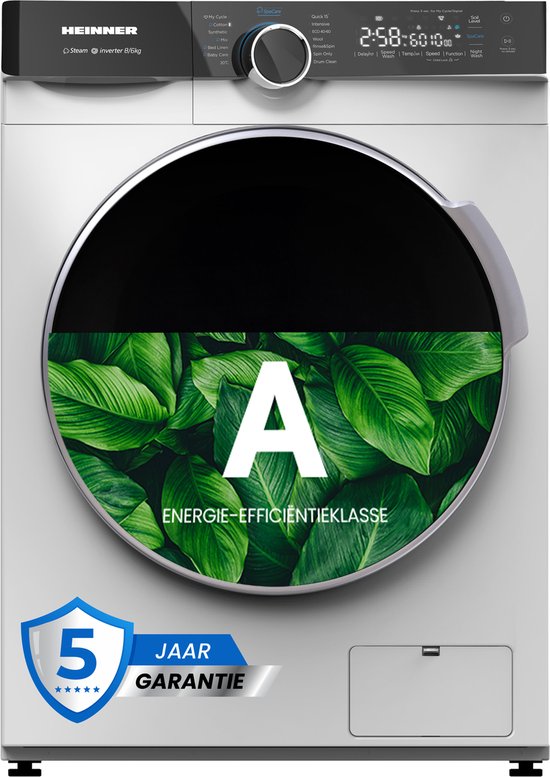 Heinner Lave-linge séchant 8kg Lave-linge / 6 kg Sèche-linge - 1400 tr/min - Label énergétique A/D - 14 Programmes