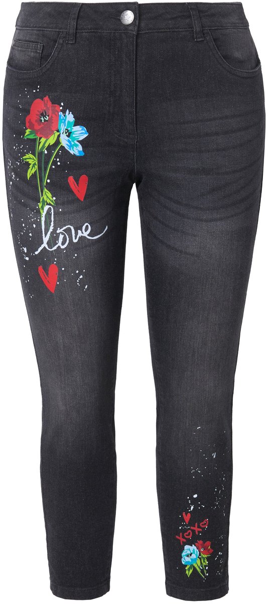 Angel of Style - Dames - PushUp-jeans extra slim ondersteunende shaping-functie - Zwart - Maat 56