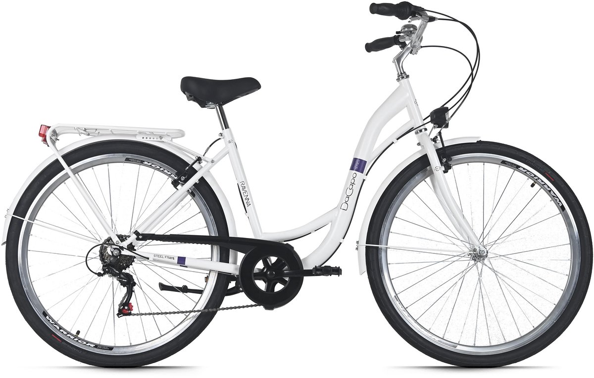 DaCapo Trekkingfiets Dames 28" Ravenna 6 Wit 6 Versnellingen Framemaat 48 cm