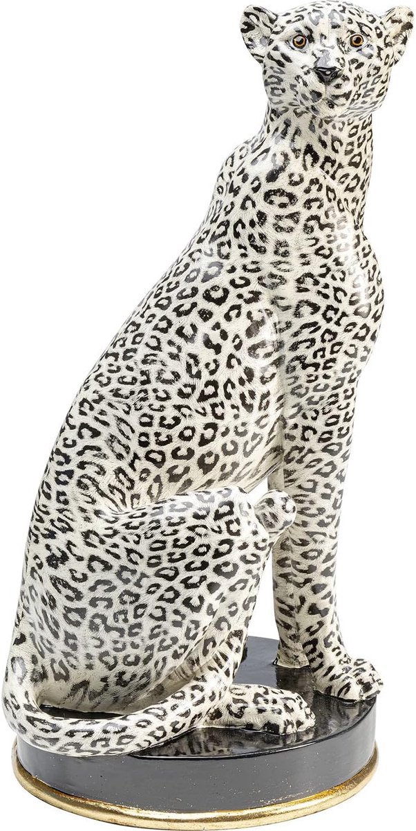 Stunq® Abstracte Cheetah Sculptuur van Gepoederde RVS voor Verfijnde Ambiances