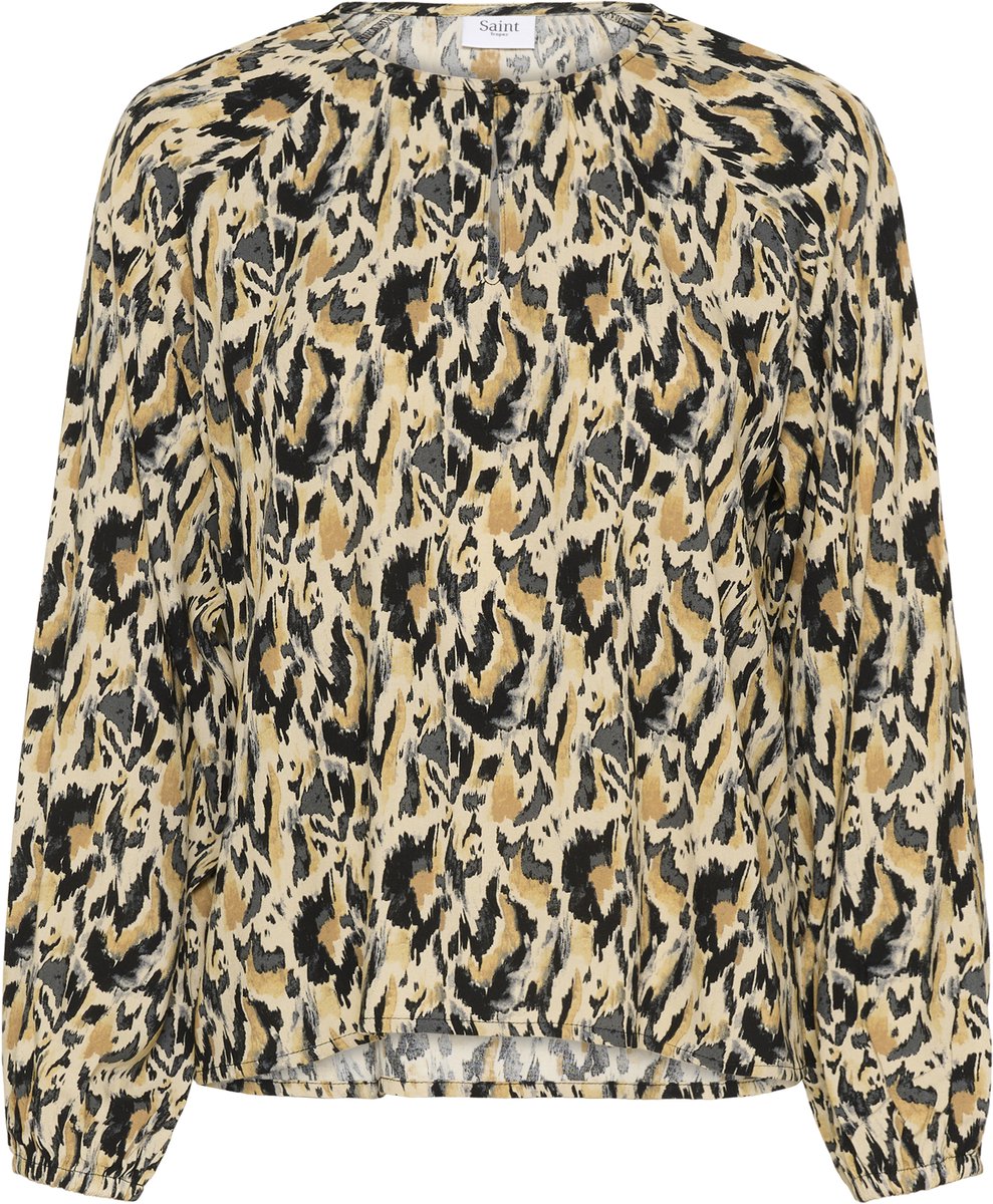 Saint Tropez OsinaSZ Blouse Dames Blouse - Tannin Blurry Animal