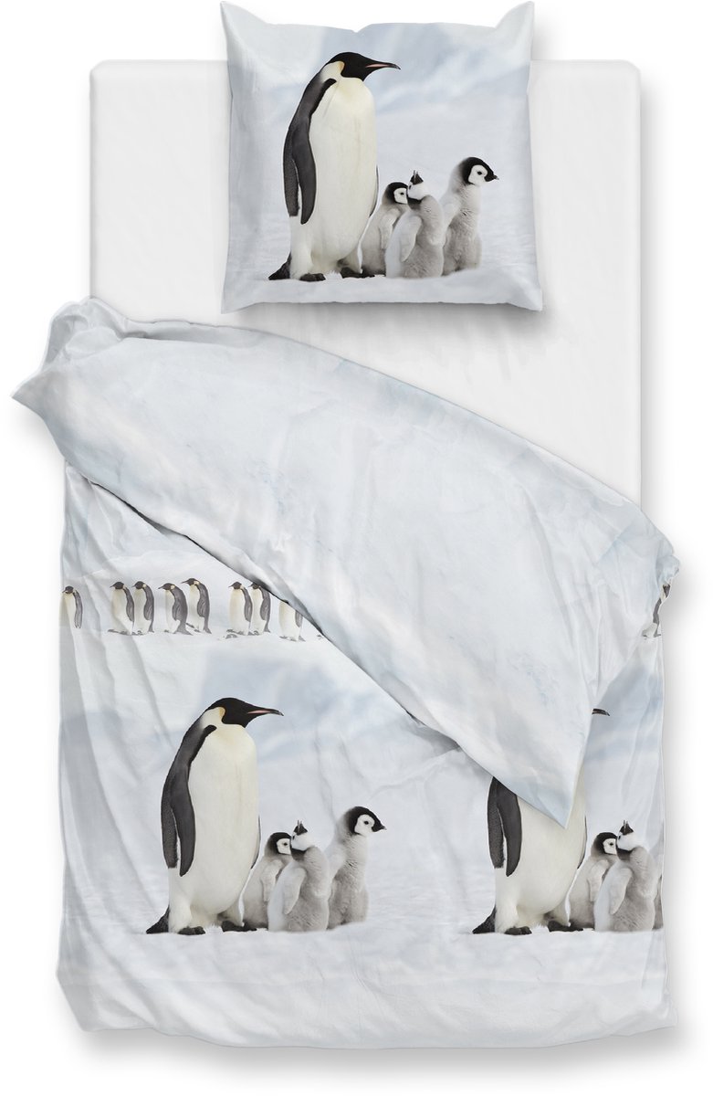 Zohome Pingu Dekbedovertrek - Flanel - Wit, foto 4