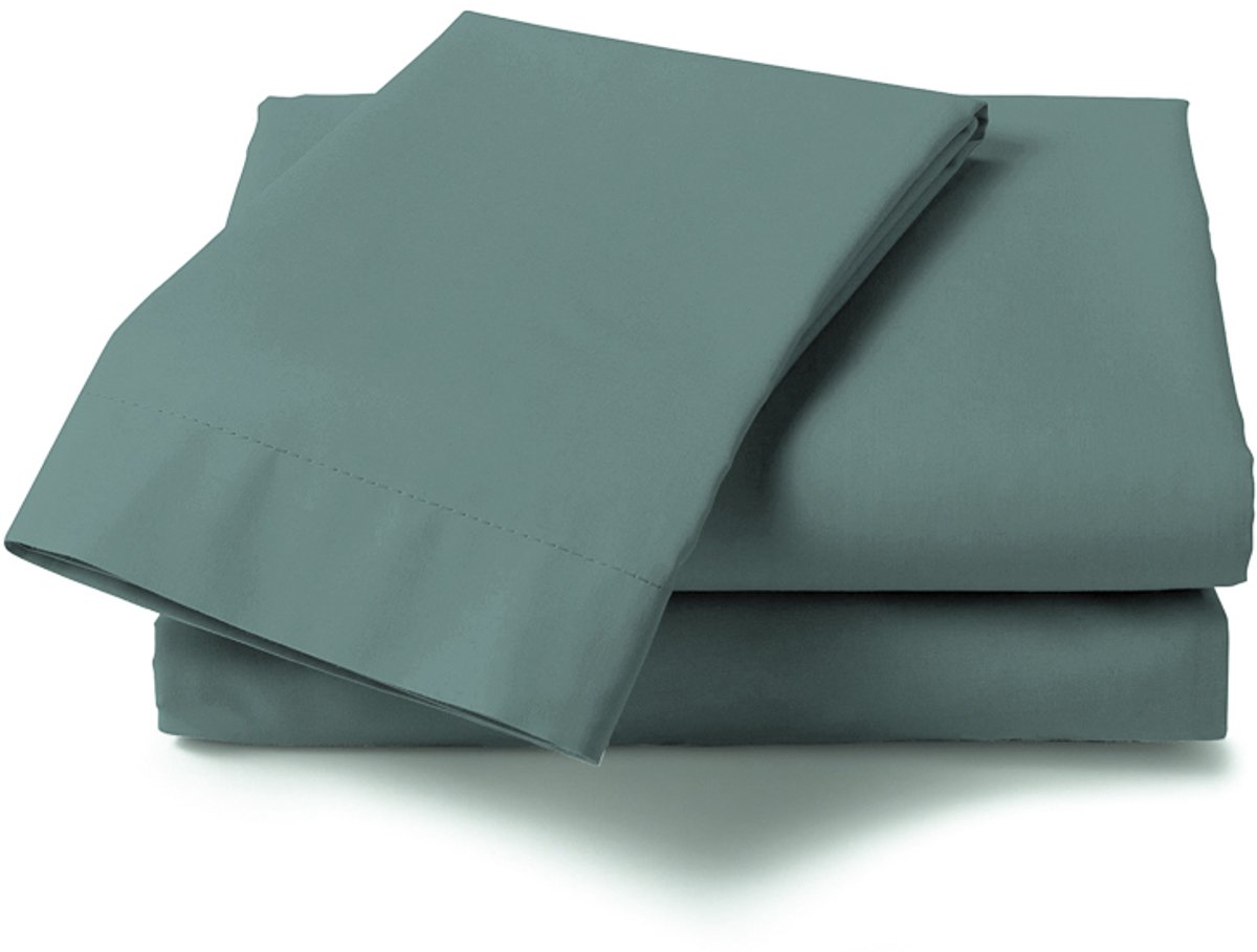 Heckettlane Laken Elementi - Onderlaken 270x290 cm - Bedlaken van 100% Katoen-Satijn - Groen
