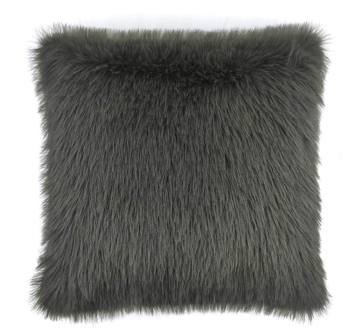 Heckettlane Perle Sierkussen - Fake Fur - 48x48 cm - Grijs