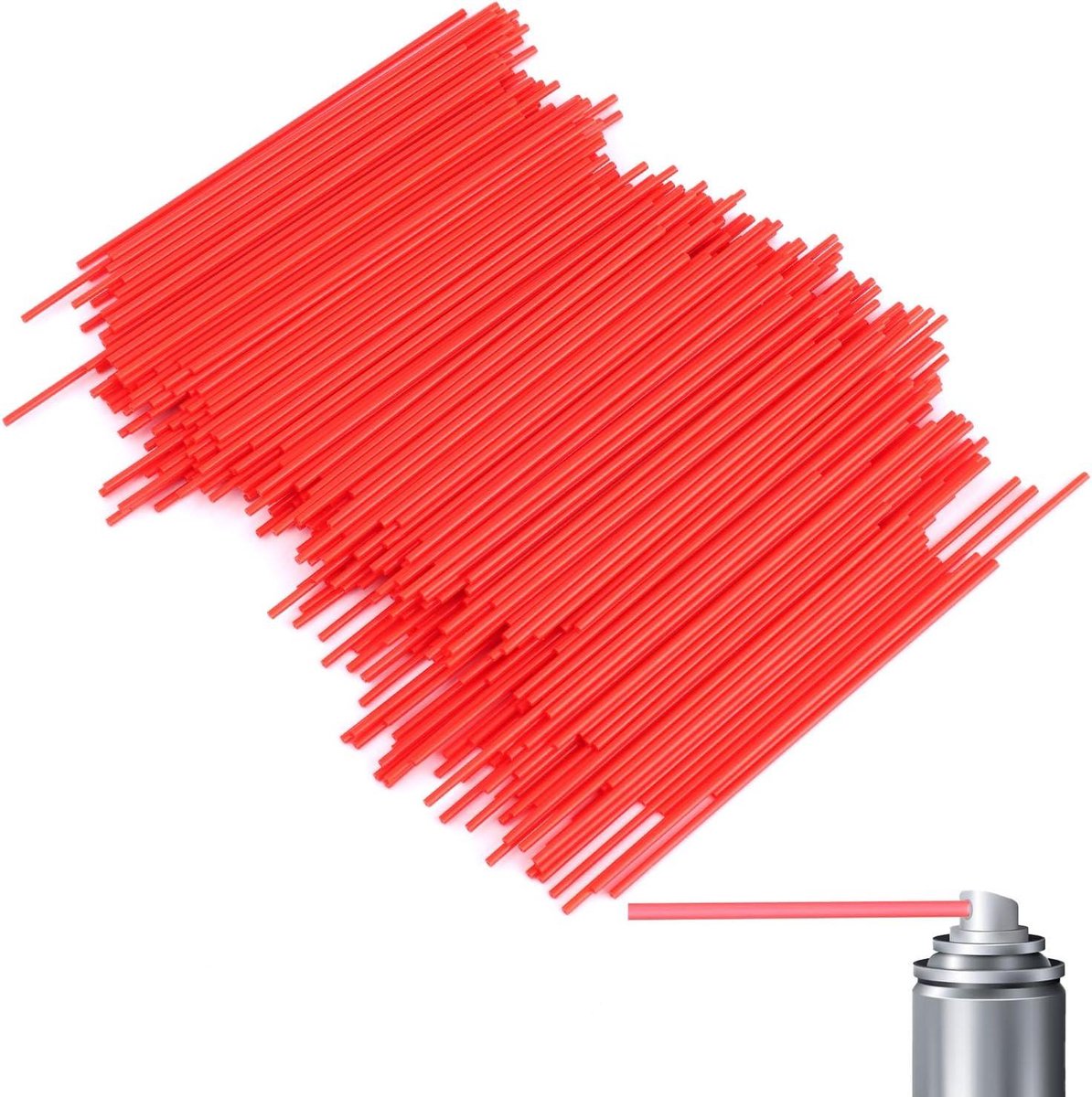 Spuitbusrietjes - 400 stuks - Rood - 12 cm lang - Voor verf, reiniging en smering