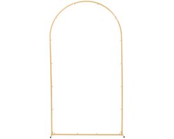 Gouden Metalen Boog Achtergrondstandaard, 2,2 X 1,2 m, Duurzaam en Eenvoudig te Monteren, Ideaal voor Bruiloften, Verjaardagen, Diploma-Uitreikingen, Feestdagen en Ceremonies