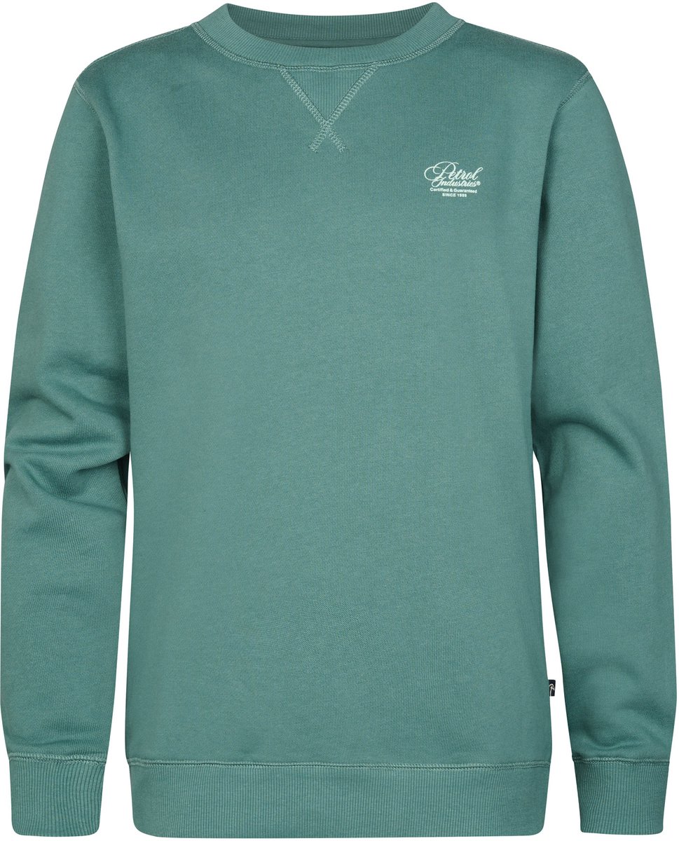 Petrol Industries - Jongens Sweater met print en ronde hals Ocotillo - Groen - Maat 164
