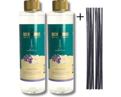Top 10 beste geurstokjes en huisparfum 2026: Scentmoods Geurstokjes Navulling Lavendel Jasmijn Set 2 x 400 ml