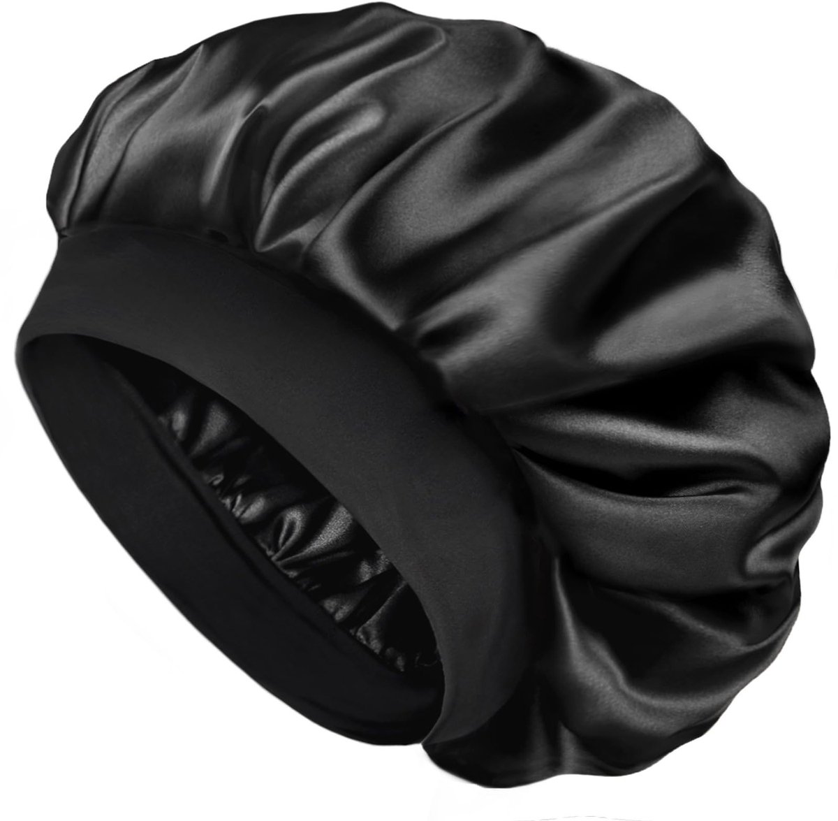 Bondoo Satijnen Slaapmuts - Bonnet satijn - Satijnen Bonnet - Haarnetje - Zwart