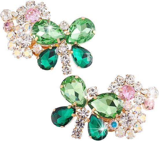 Tsangbaby Strass Boog Schoen Clips Verwijderbare Kristallen Schoen Clips Elegante Schoen Clips Party Schoen Gesp Schoenen Decoraties voor Vrouwen