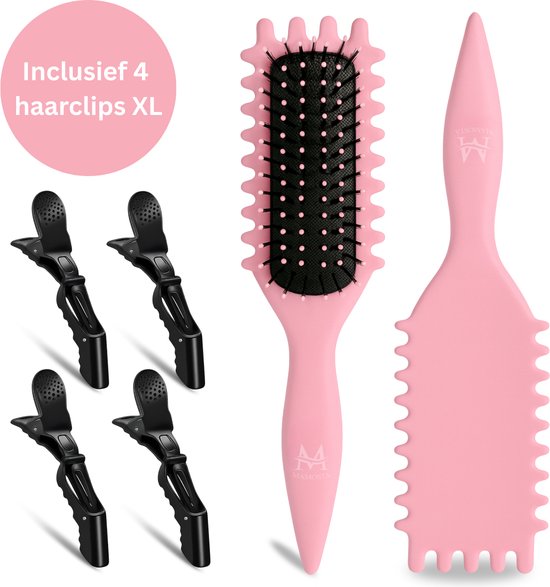 Mamosta® Curl Defining Brush - Krullen Borstel - Define - Krullenborstel - Haarborstel - Anti Klit - Haarklemmen - Haarclip