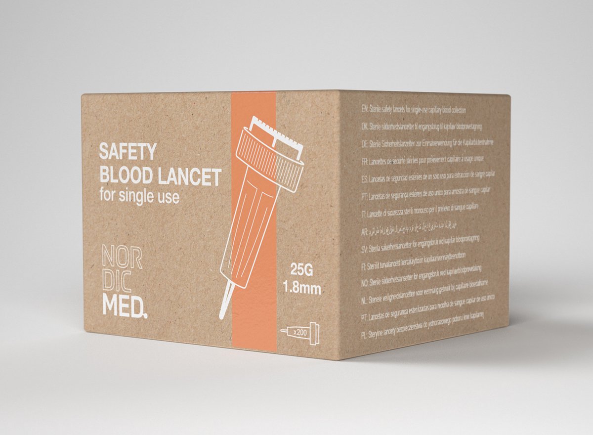 NordicMed Veiligheidslancet 25G x 1,8 mm – comfortabel & betrouwbaar