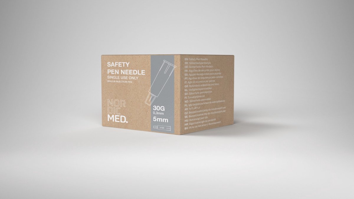 NordicMed Veiligheidspennaald 30G x 5 mm – voor injectiepen, steriel & wegwerp