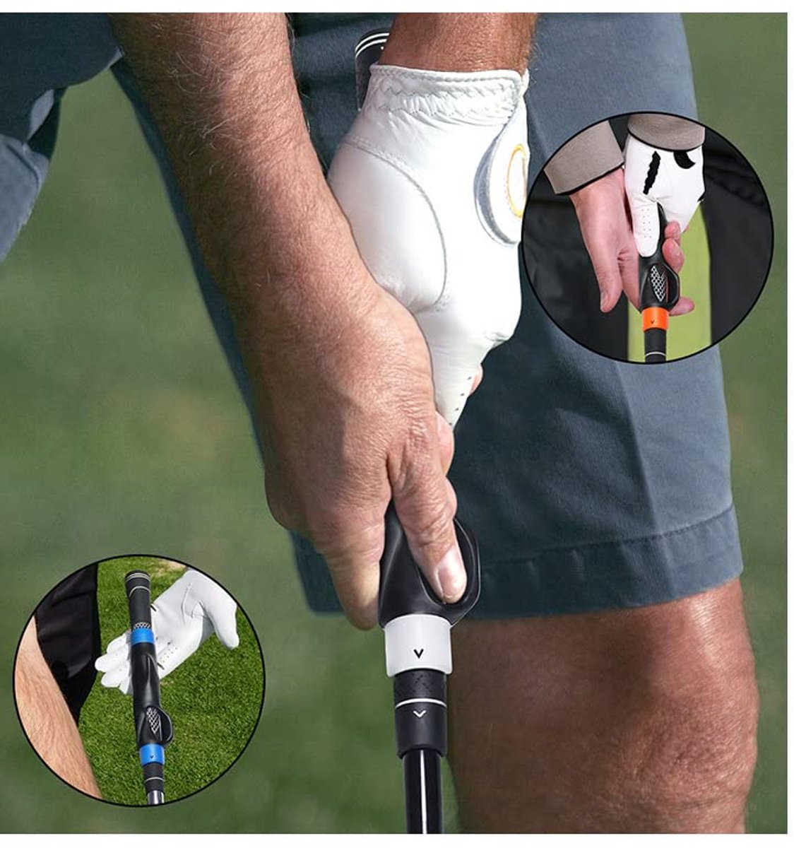 Grip Trainer - Houding Corrector - Golfswing Oefenen - Past Alle Handen - Compact Formaat - Zwart