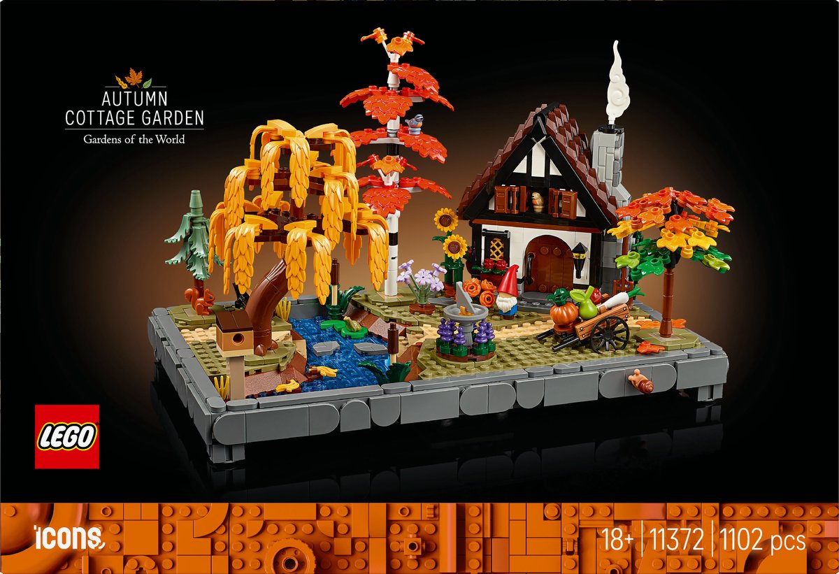 LEGO Icons Herfsttuin met Cottage Herfstdecoratie - Bouwpakket voor Volwassenen - 11372 – foto 8