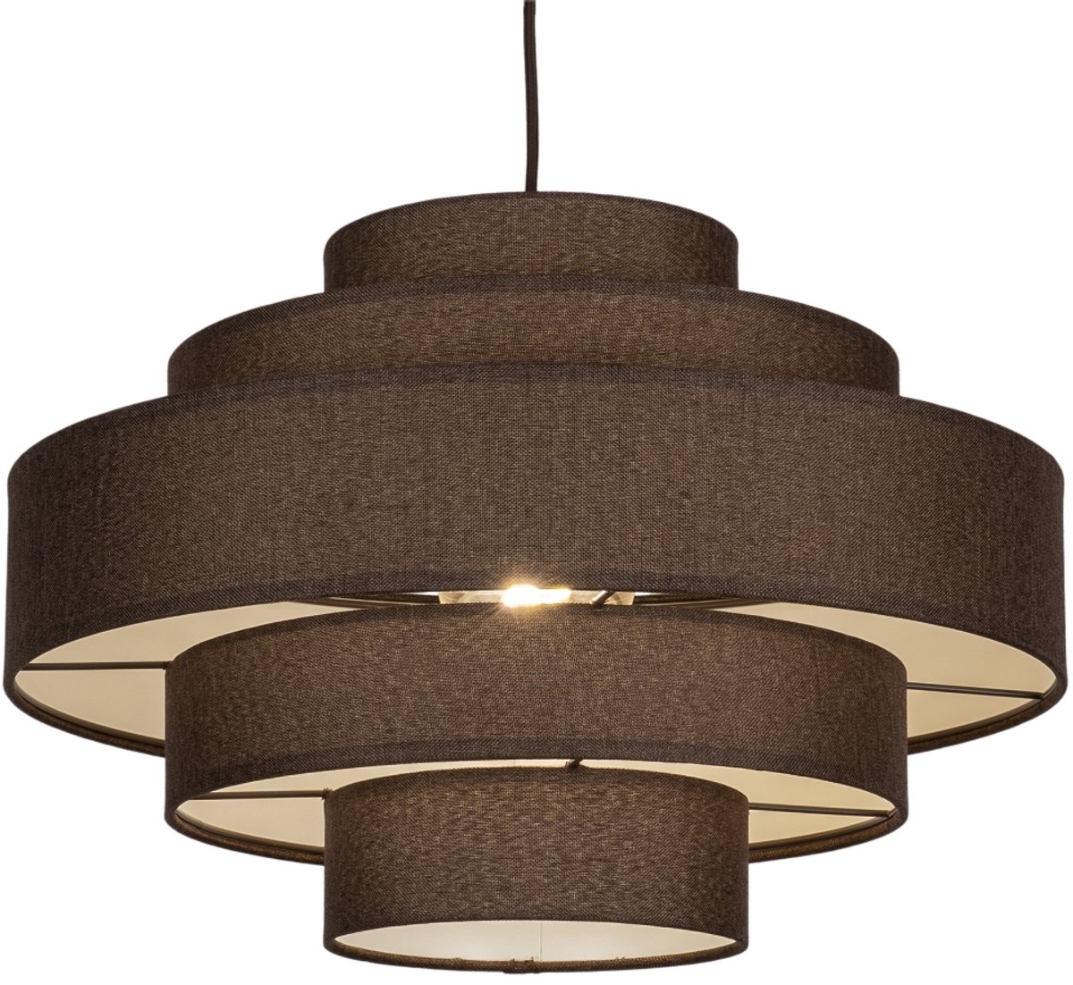 Lumidora Hanglamp 75429 - POLIGNANO - E27 - Bruin - Metaal - ⌀ 52 cm