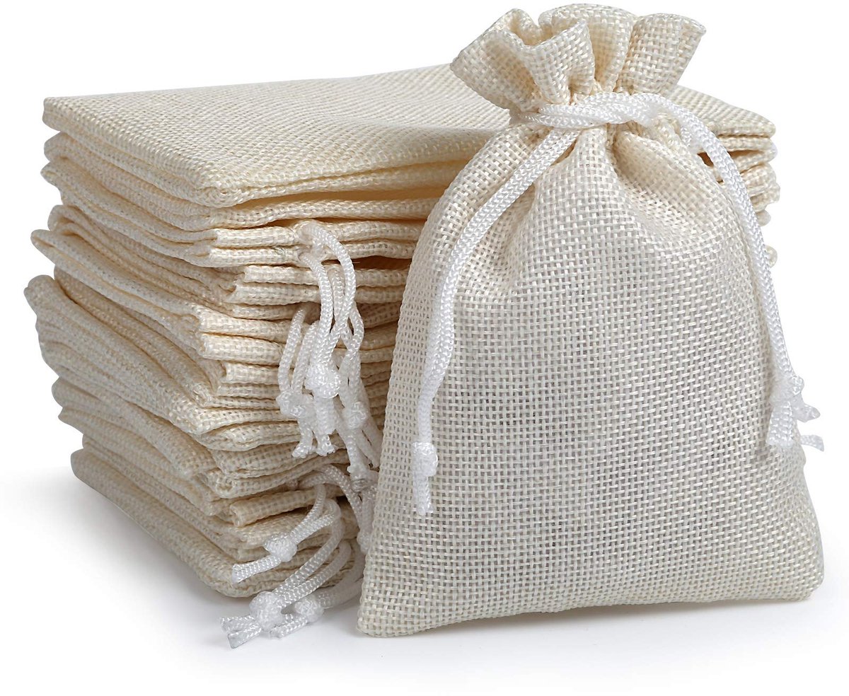 IMPERATORIS® Katoenen Tas - Draagtasje met Hengsels - Boodschappen voor Kinderen en Volwassenen - Stevige Kwaliteit - 24 Stuk - Naturel - cream