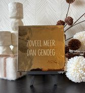 Message du cœur | Carrelage Tellement plus que suffisant, or, or | chaussures présente Sinterklaas | tuiles avec du texte | Tuile disant | tuile la sagesse | cadeau | De noël | Noël | Noël | Sapin de Noël | l'amour de soi | l'amour | amour | 13x13