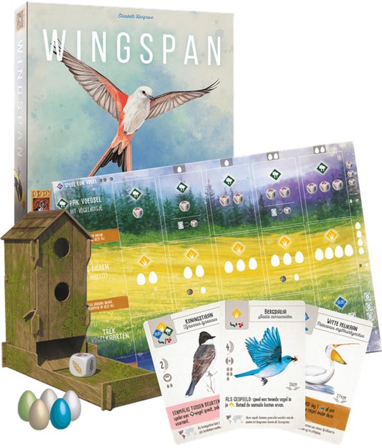 999 Games - Wingspan - Bordspel - Prachtig vormgegeven - Ook voor 1 speler - Gezelschapsspel