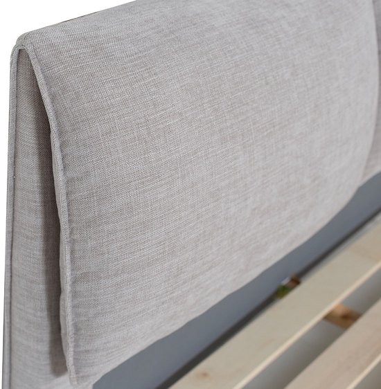 Lit Maison Céphy 160 x 200 cm - Tissu - Gris marbré - RIMOTA par Maison Céphy L 178 cm x H 104 cm x P 216 cm